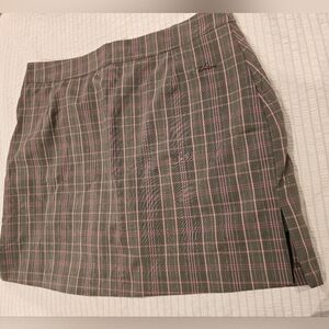 TEHAMA Plaid Mini Skirt in Green and Pink